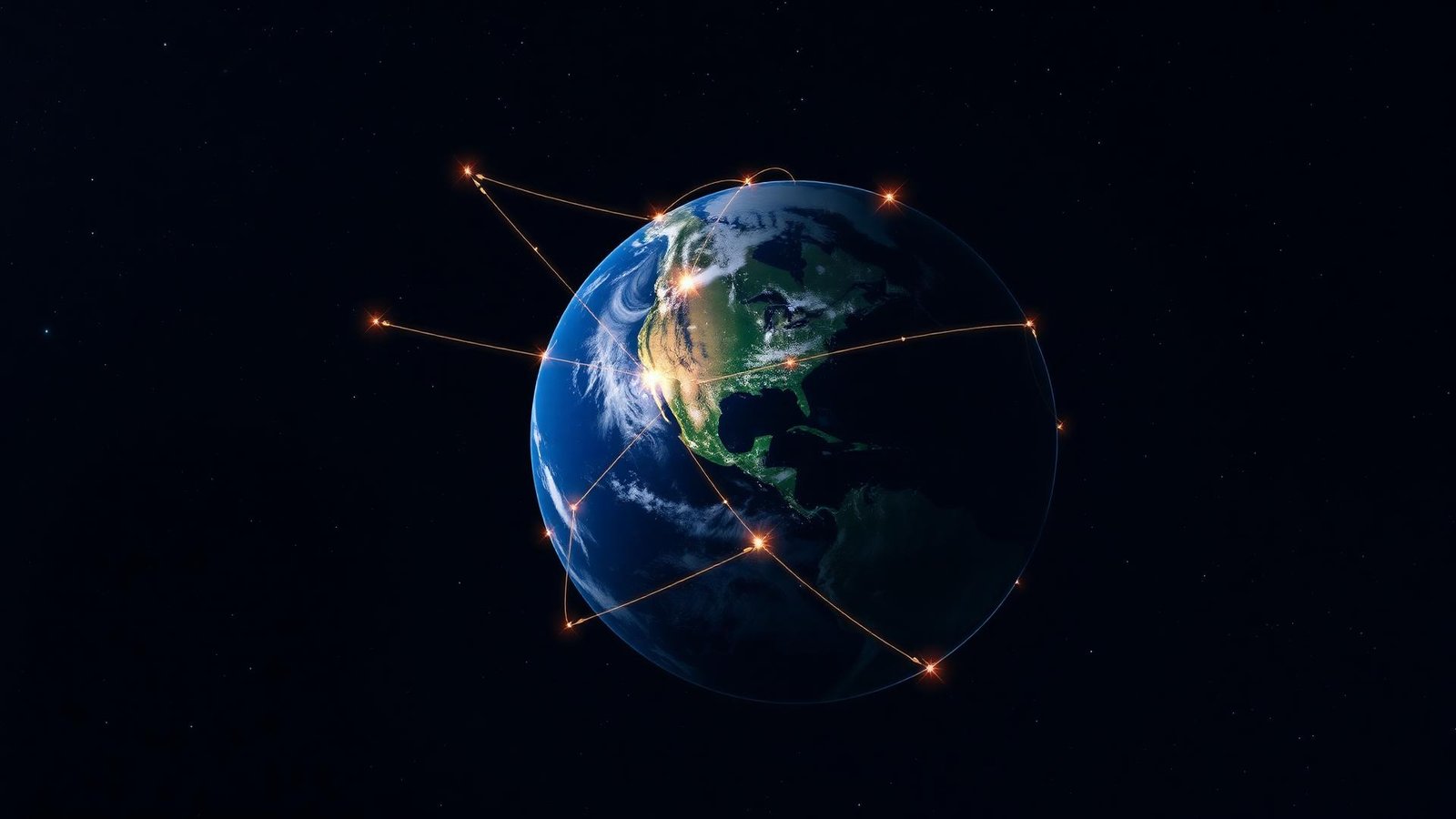 Rede Starlink orbitando a Terra